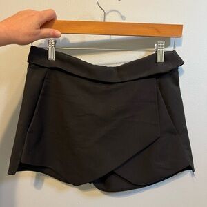 Zara black crossover skort